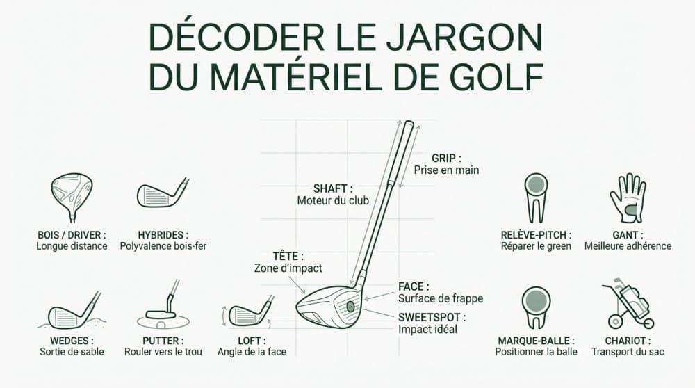 Matériel de golf fondamental à adopter dans le vocabulaire golf débutant