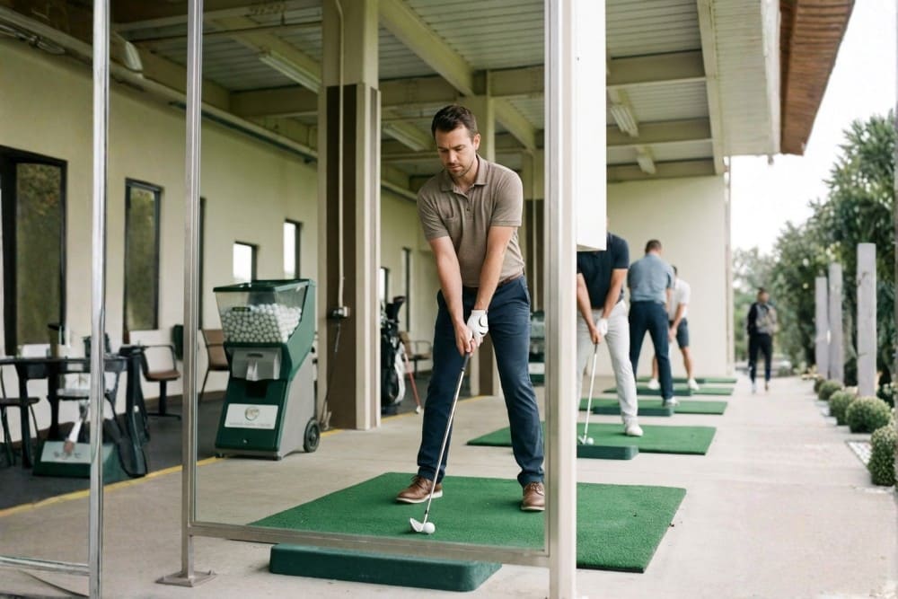 Golfeur appliquant un programme sur 4 semaines pour maitriser les fondamentaux du swing de golf pour débutant